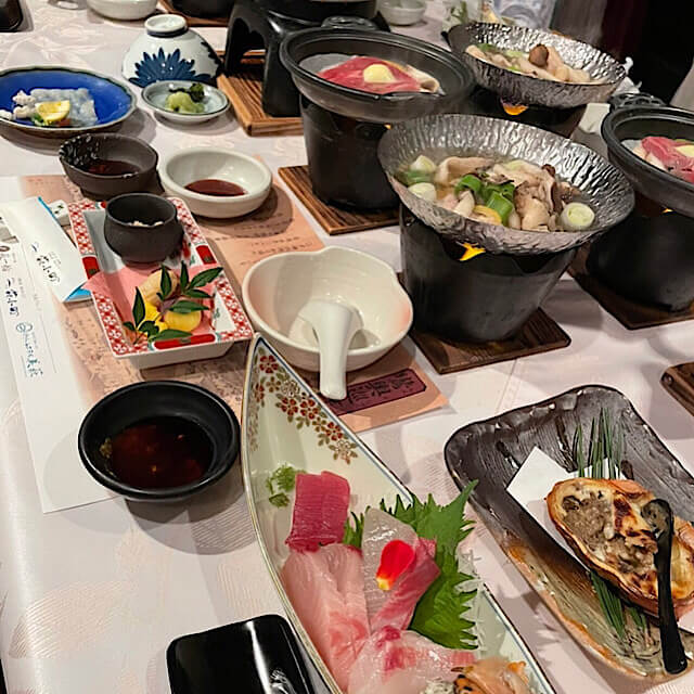 萩小町の夕食を撮影した写真